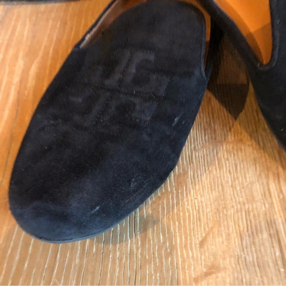 Tory Burch black suede loafers/slippers size 7.5 - Picture 4 of 6